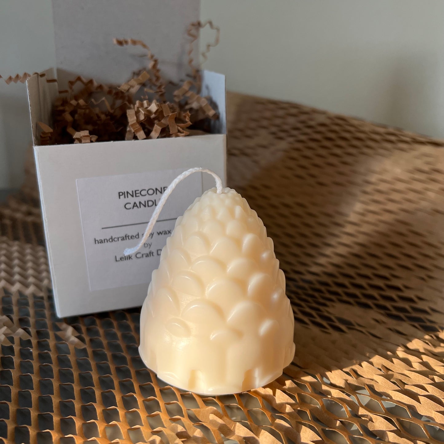 Pinecone Scented Candle | Christmas Table Decor Candle