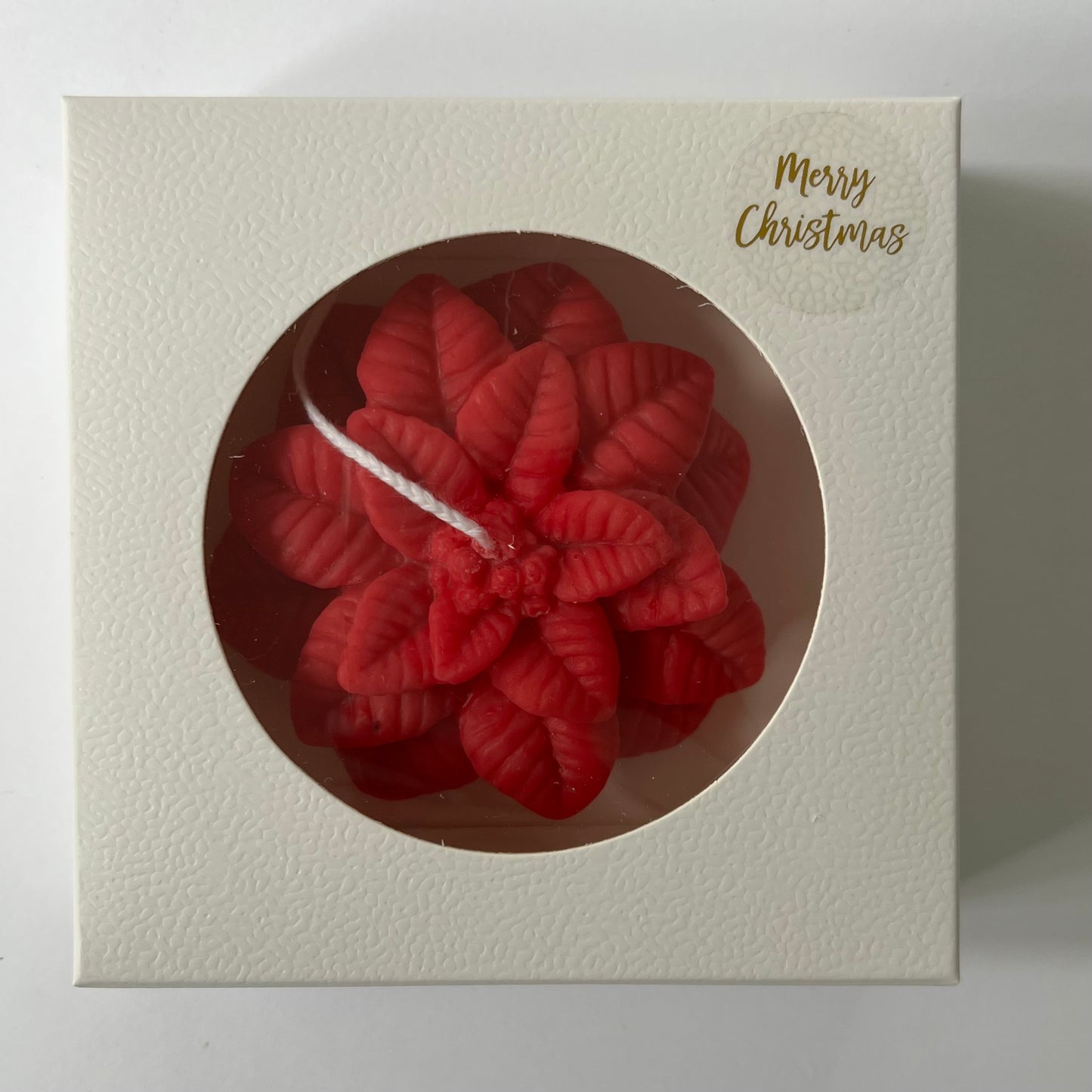 Poinsettia Scented Candle - Christmas Flower Gift