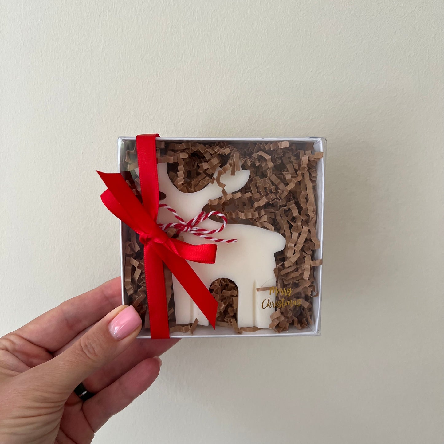 Reindeer Christmas Candle
