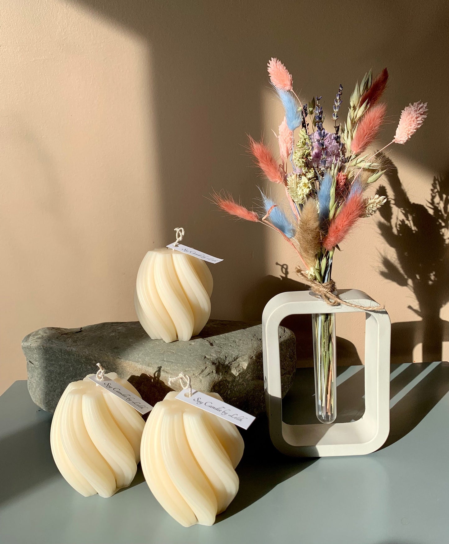Swirl Pillar Candle