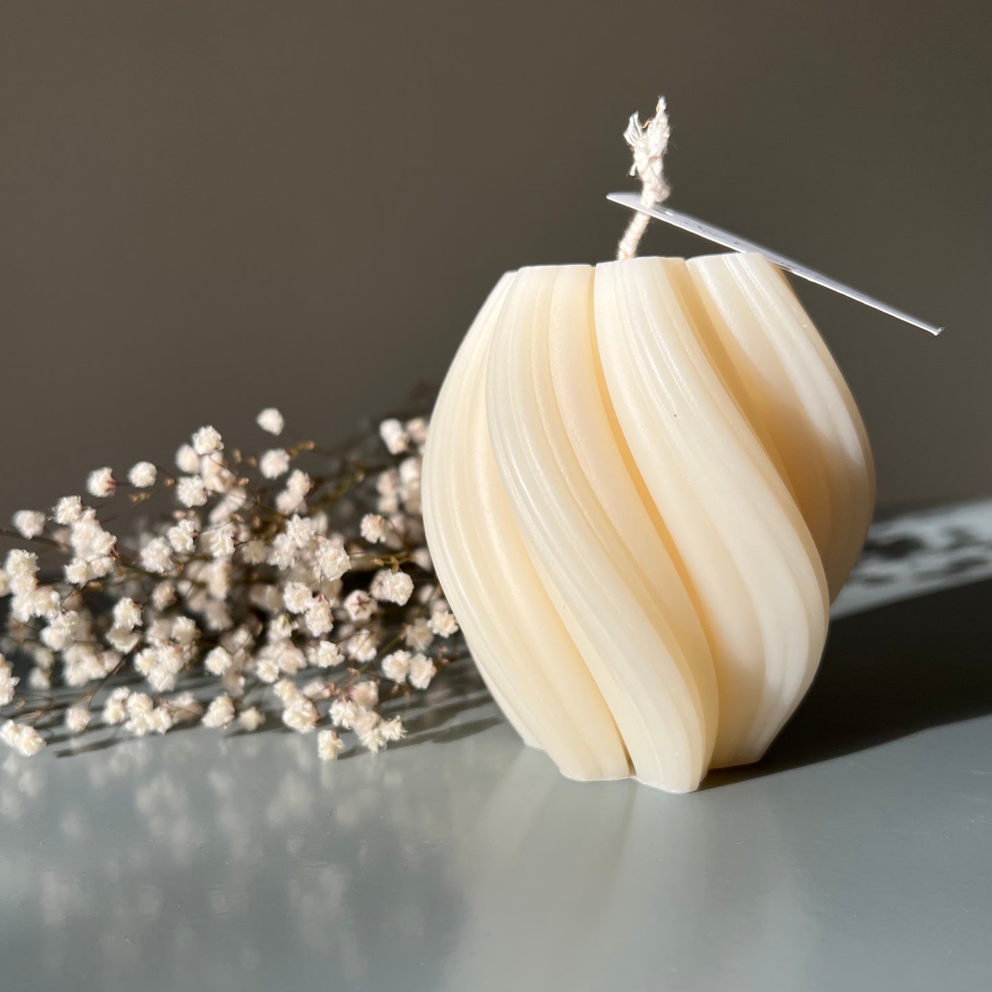 Swirl Pillar Candle