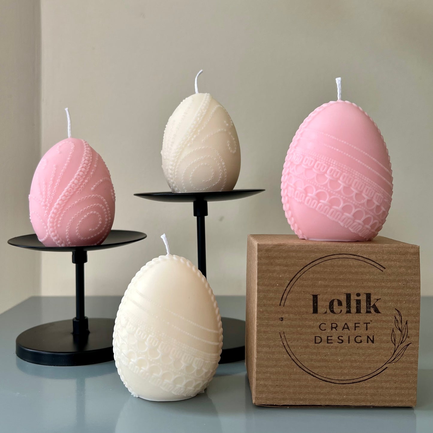 Large Easter Egg Candle | Easter Table Decor