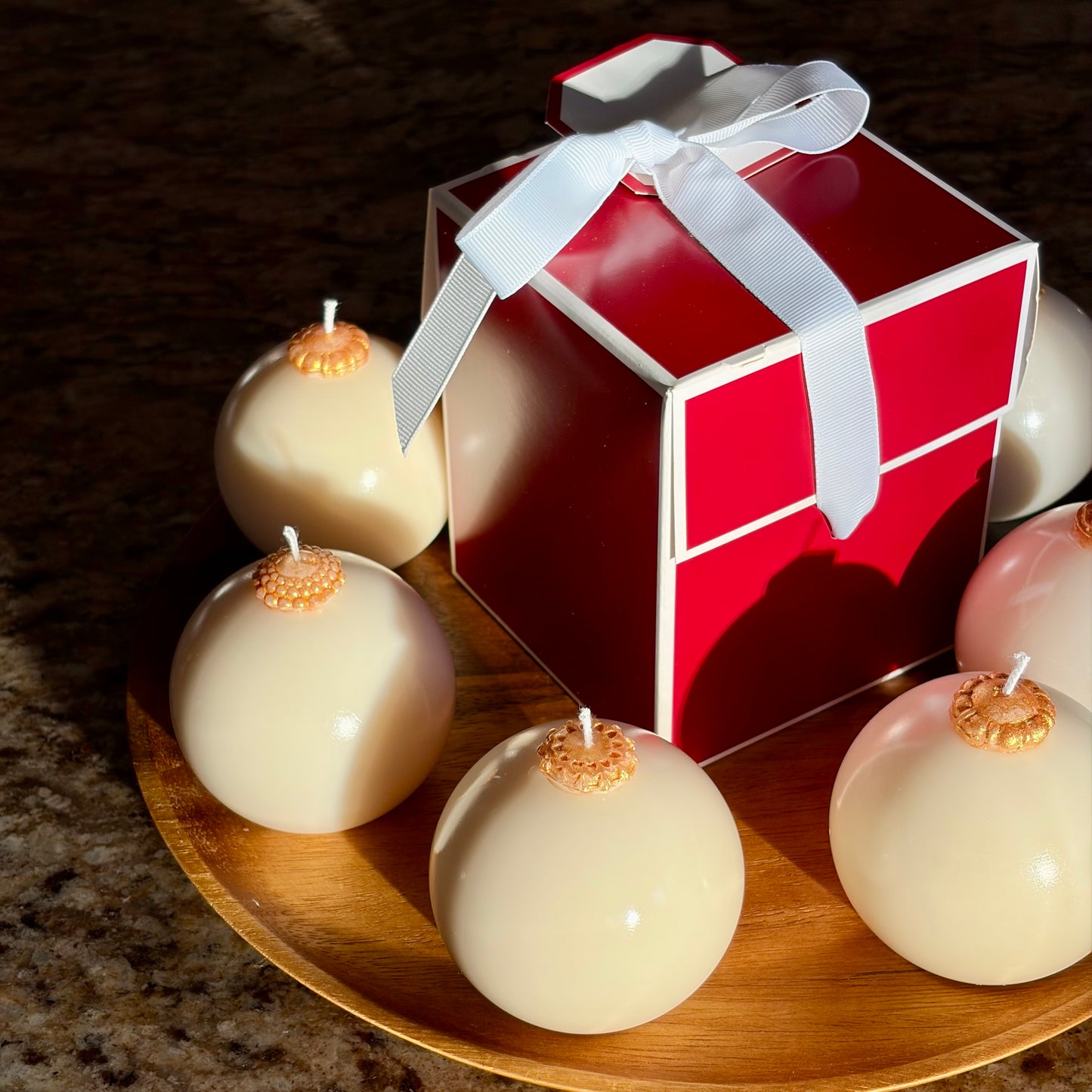 Elegant Christmas Ornament Candle