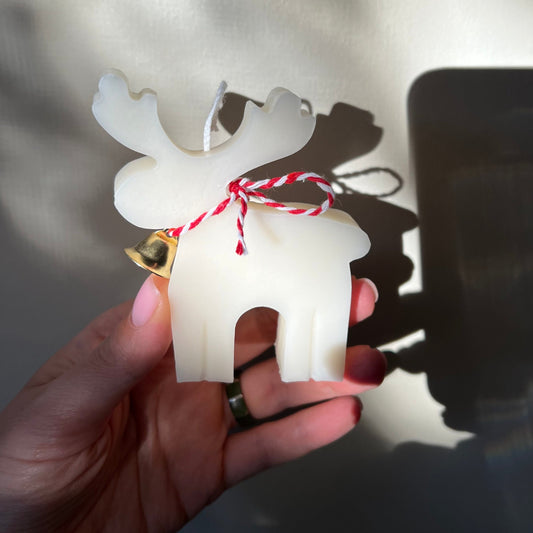 Reindeer Christmas Candle